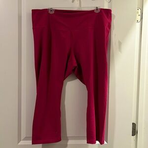 Hot pink capri workout pants